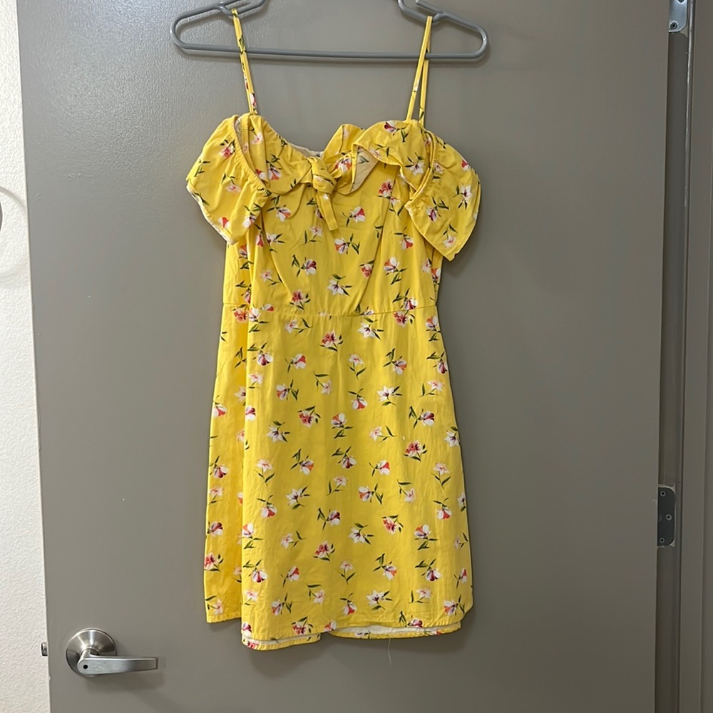 Lush - yellow dress with flowers - size s